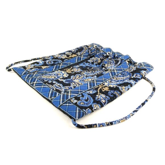 Vera Bradley Windsor Navy Quilted Drawstring Backpack - Picture 4 of 12